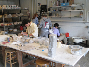 Inside a ceramics class
